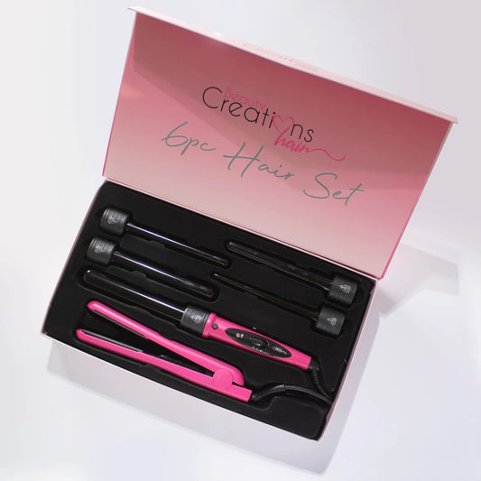 Beauty Creations Hot Pink 6 Piece Hair Tool Set