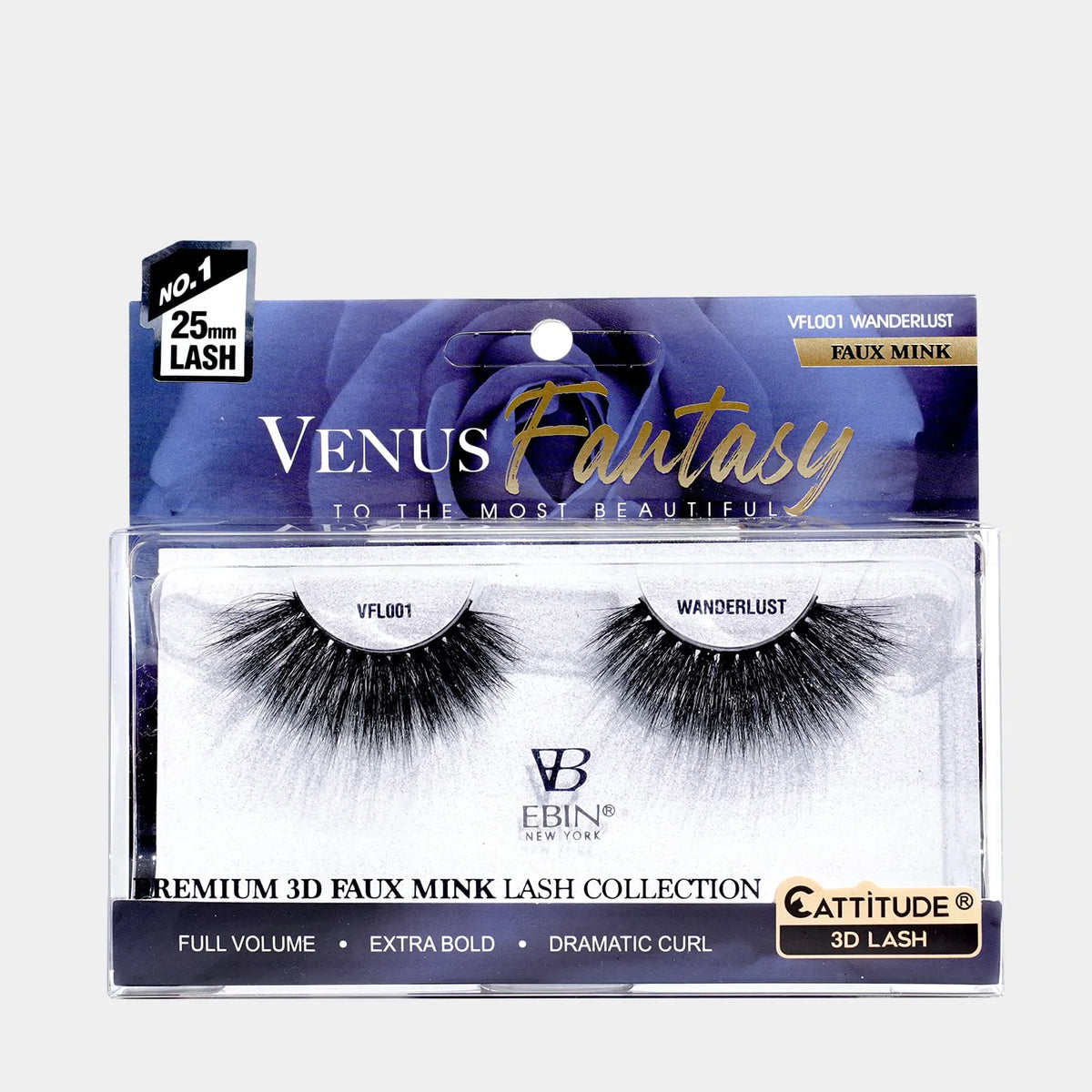 Venus Fantasy 25mm Faux Mink 3D Lashes - Wanderlust