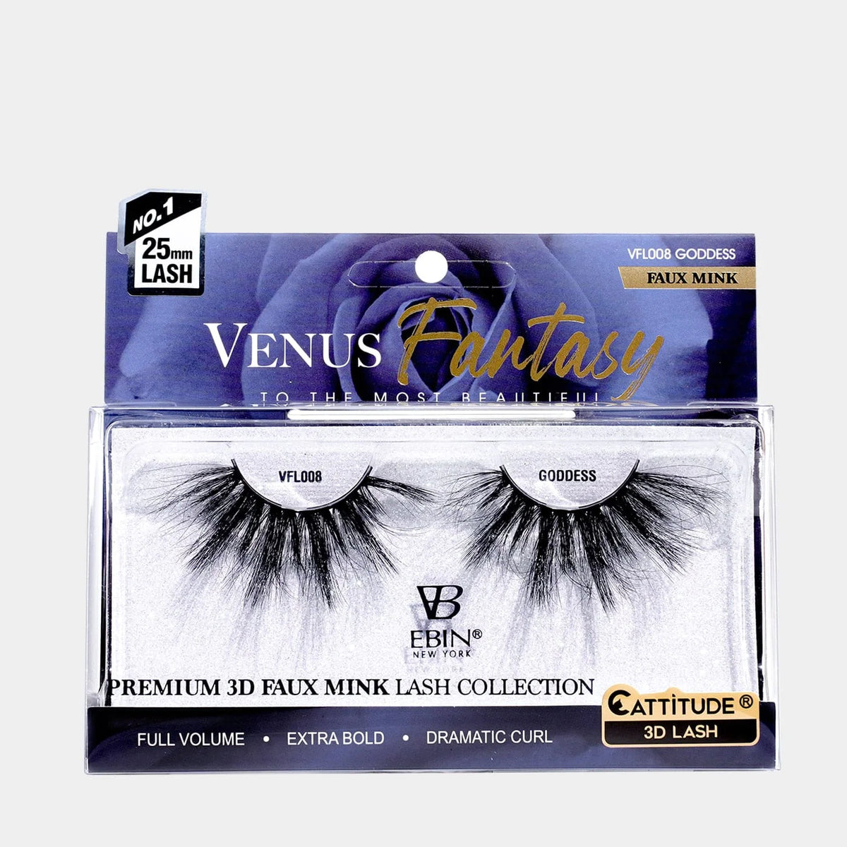 Venus Fantasy 25mm Faux Mink 3D Lashes - Goddess