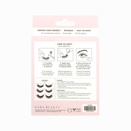 Kara Beauty Outlashed 3D Faux Lashes 3 Assorted Pairs