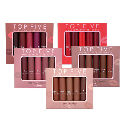 Italia Deluxe Top Five Mousse Matte Lipstick Set