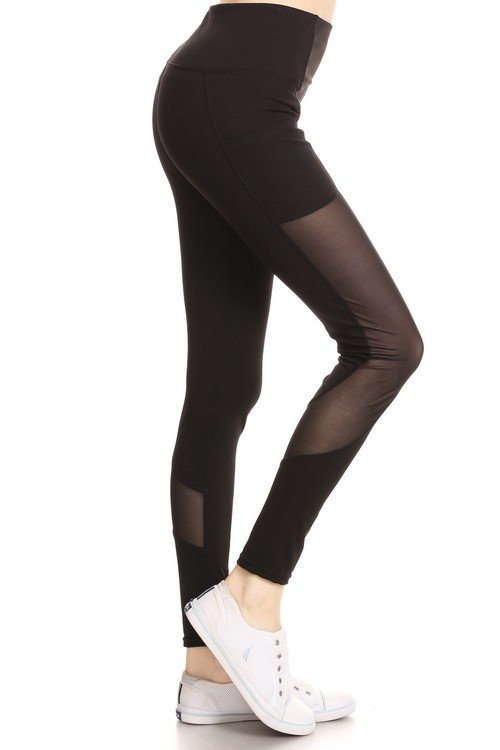 Mesh Panel Performance Leggings