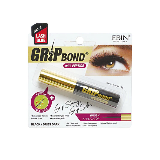 Grip Bond Lash Adhesive with Peptide - Black Brush