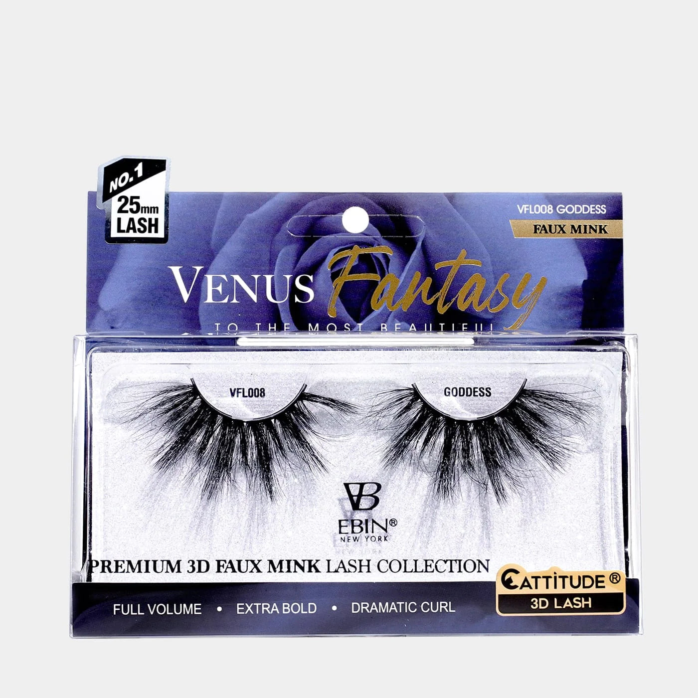 Venus Fantasy 25mm Faux Mink 3D Lashes - Goddess