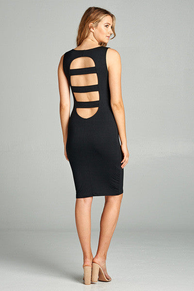 Sleeveless Cutout Back Dress