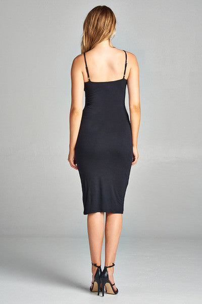 Sleeveless Lace Up Bodycon Dress Blackashmere Sleeveless Lace Up Bodycon Dress Blackashmere