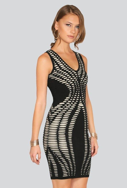 Swirl Into Jacquard Dress